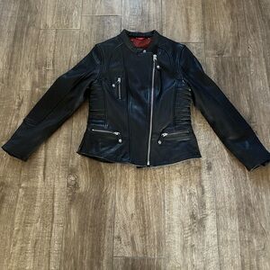 Black Leather Women's Jacket